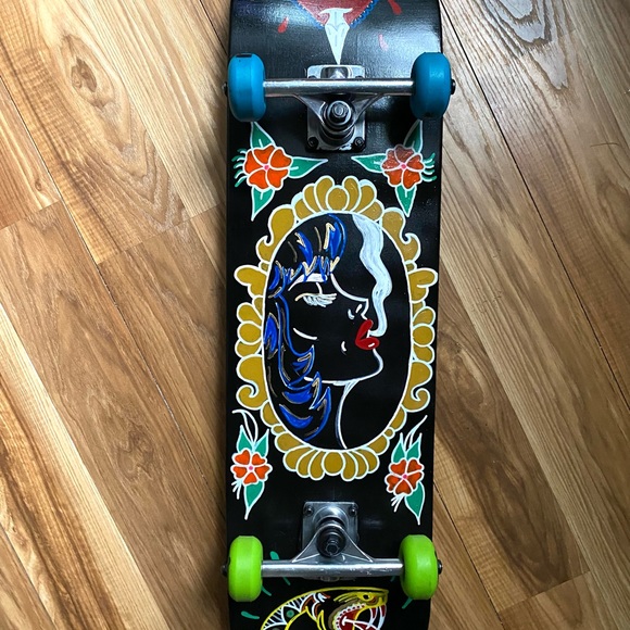 Hand Painted Sailor Jerry Skateboard - Picture 4 of 4